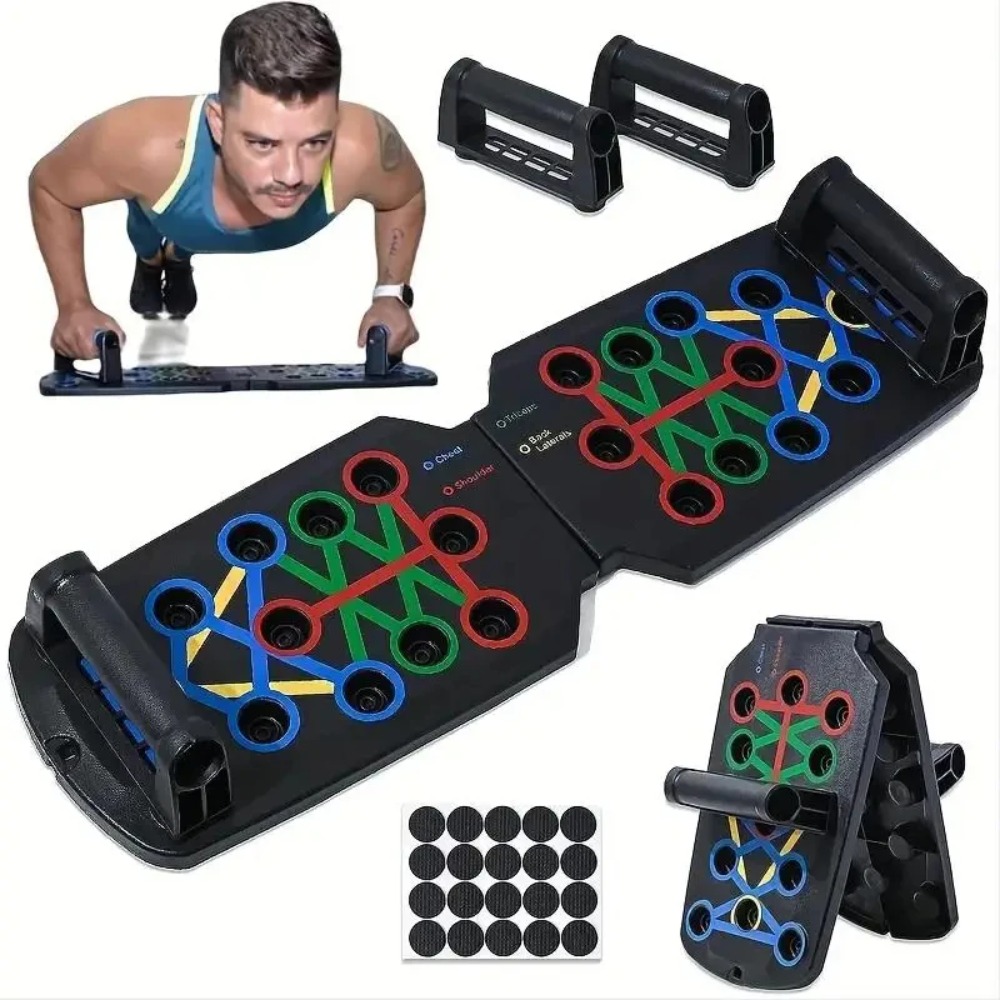 Push Up Board Foldable Multi Function - 휴대용 다기능 푸쉬업 보드 세트, 손잡이
