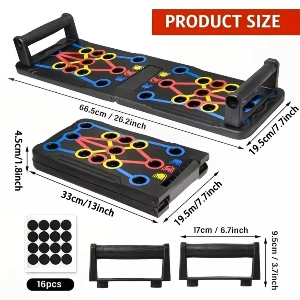 Push Up Board Foldable Multi Function - 손잡이가 있는 휴대용 다기능 푸시업 보드