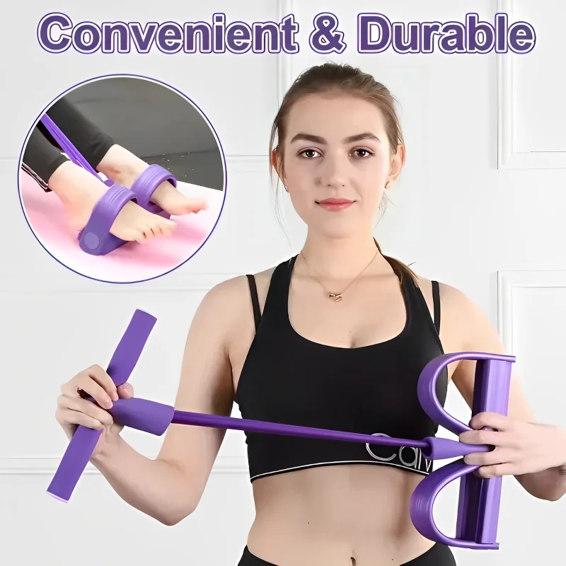 4-튜브 페달 텐션 로프 다기능 가정용 피트니스 탄력  - Resistance Bands Set With Handles 리뷰 및 가격