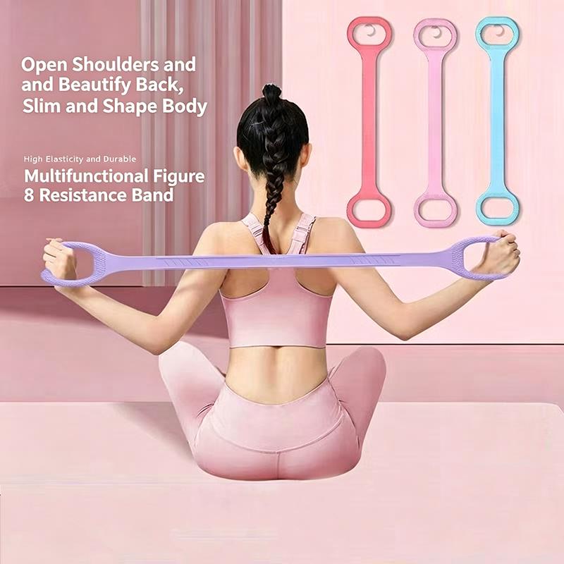 1/3Pcs 8자형 저항 밴드, 등 및 팔 훈련을 위한 - Pilates Bar Kit With Resistance Bands 리뷰 및 가격