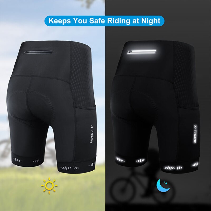 X-TIGER 남성용 사이클링 반바지, 등 포켓 5D  - Padded Cycling Shorts 5D Gel 리뷰 및 가격
