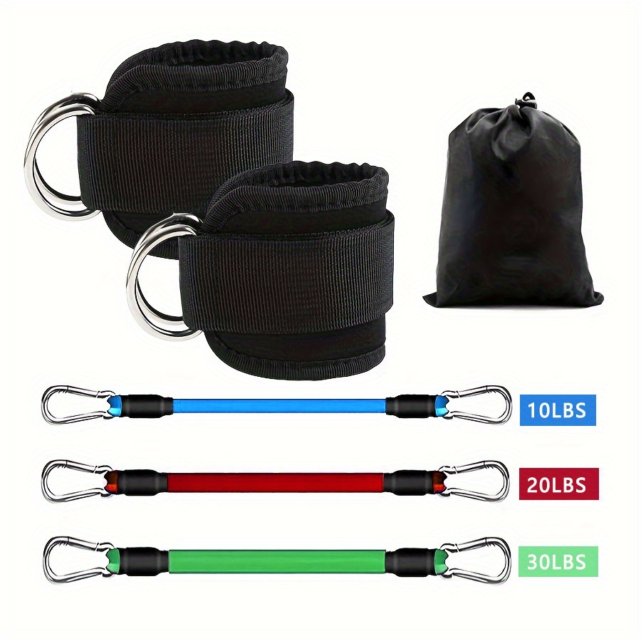 5Pcs 발목 저항 밴드, 발목 스트랩이있는 발목 저항 - Pilates Bar Kit With Resistance Bands 리뷰 및 가격