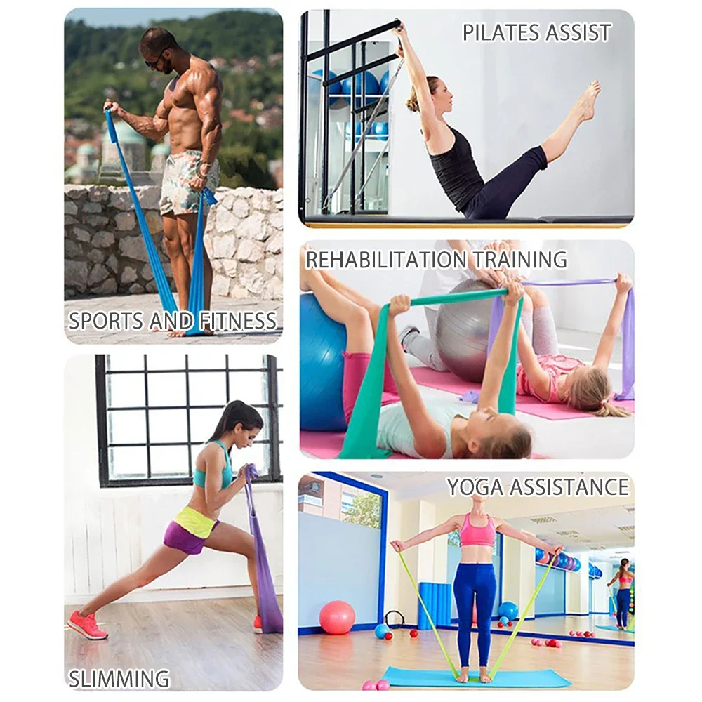 길이 200cm 요가 필라테스 스트레치 저항 밴드 체육 - Pilates Bar Kit With Resistance Bands 리뷰 및 가격